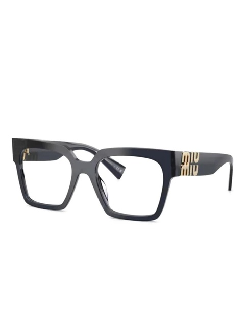 Miu Miu Eyewear logo-detail square-frame glasses - Black - zdjęcie produktu nr 1