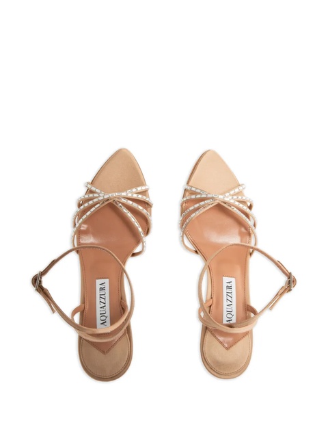 Aquazzura crystal-embellished slingback sandals - Neutrals - zdjęcie produktu nr 1