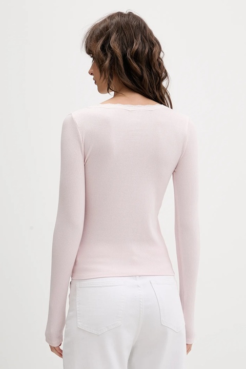 Hollister Co. longsleeve kolor różowy KI339-5001-610 - zdjęcie produktu nr 2