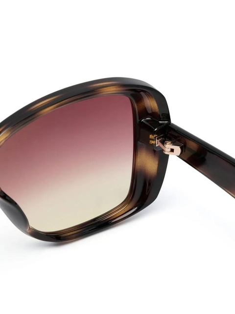 TOM FORD Eyewear tortoiseshell oversized frame sunglasses - Brown - zdjęcie produktu nr 2