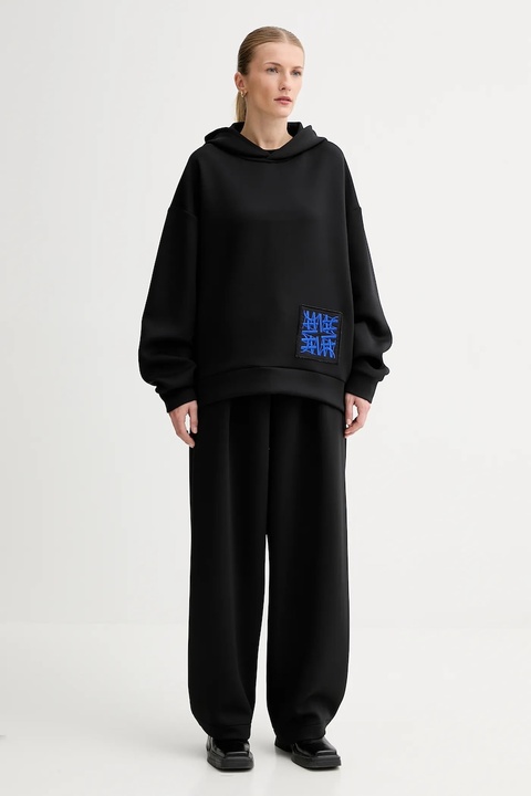 MMC STUDIO spodnie dresowe damskie kolor czarny gładkie VERITE.SWEATPANTS - zdjęcie produktu nr 1