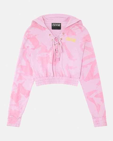 VERSACE JEANS COUTURE - Farbowana bluza z kapturem - zdjęcie produktu nr 2