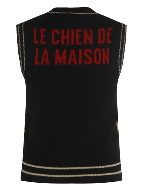 Valentino Garavani animal-print vest - Black - zdjęcie produktu nr 2