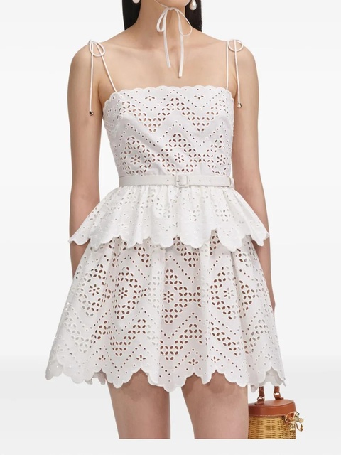 Self-Portrait cotton dress - White - zdjęcie produktu nr 1