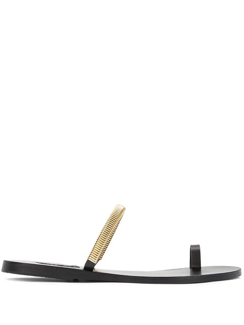 Ancient Greek Sandals Konaki chain-embellished sandals - Black - zdjęcie produktu nr 1