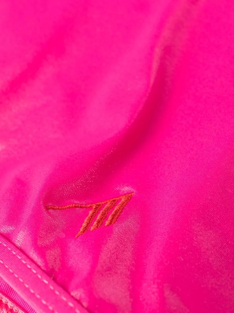 The Attico logo-embroidered crossover-strap bikini - Pink - zdjęcie produktu nr 2