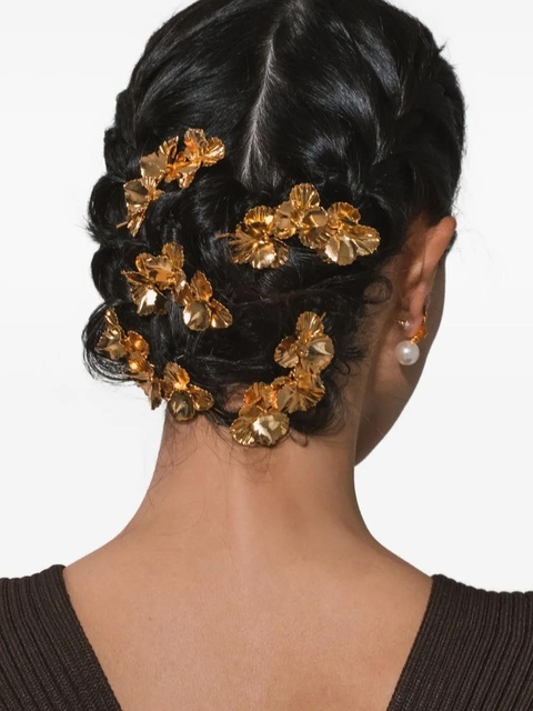 Jennifer Behr pansy flower bobby pin - Gold - zdjęcie produktu nr 2