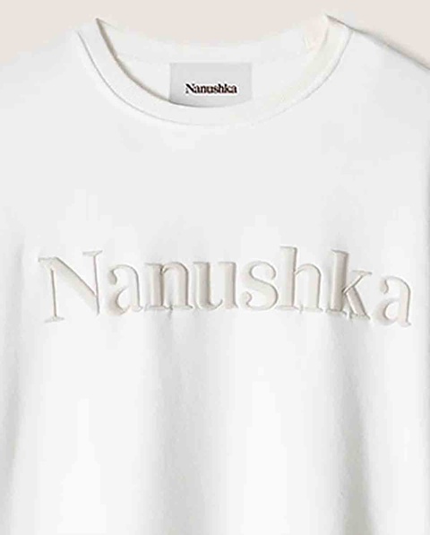 NANUSHKA - Biała bluza z logo Remy - zdjęcie produktu nr 2