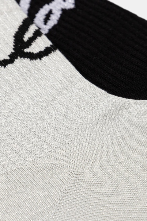 Karl Lagerfeld skarpetki SIGNATURE LUREX 2-pack kolor czarny A4W47017 - zdjęcie produktu nr 1