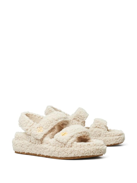 Tory Burch Kira faux-shearling sandals - Neutrals - zdjęcie produktu nr 1
