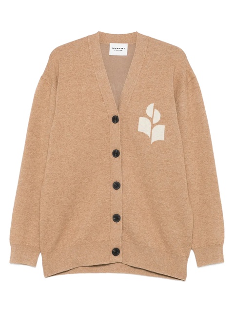 MARANT ÉTOILE logo-detail cardigan - Brown - zdjęcie produktu nr 1