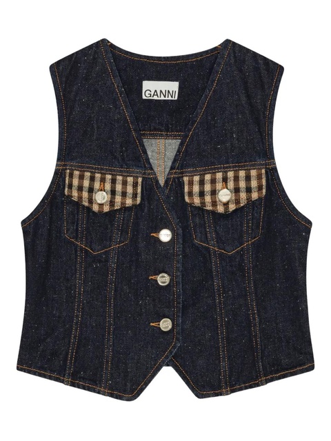 GANNI denim waistcoat - Blue - zdjęcie produktu nr 1