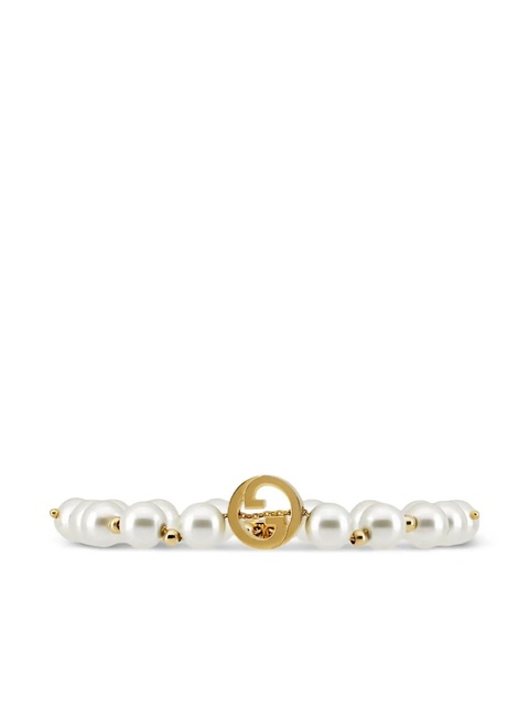 Gucci pearl gold-tone logo bracelet - White - zdjęcie produktu nr 2