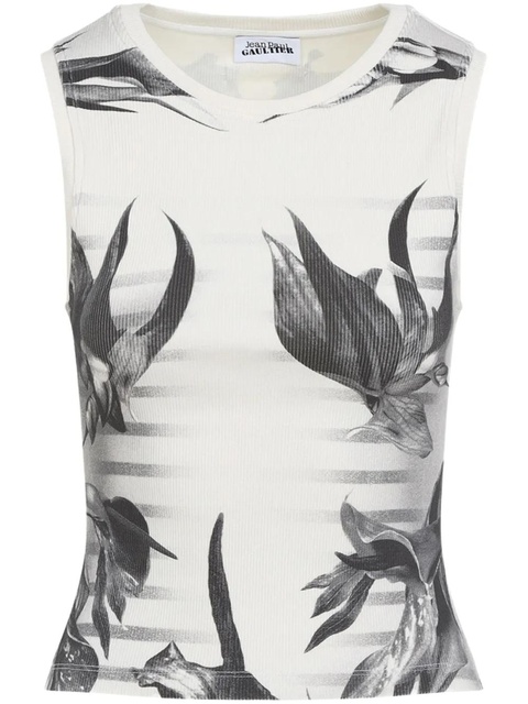 Jean Paul Gaultier floral-print top - White - zdjęcie produktu nr 2