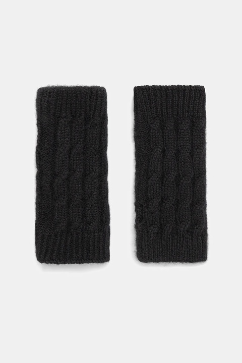 Answear.LAB rękawiczki z wełną damskie kolor czarny - zdjęcie produktu nr 2