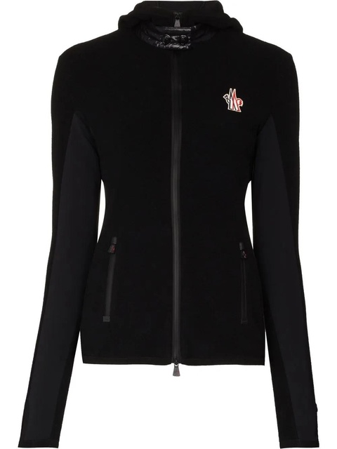 Moncler Grenoble zip-front knitted cardigan - Black - zdjęcie produktu nr 1