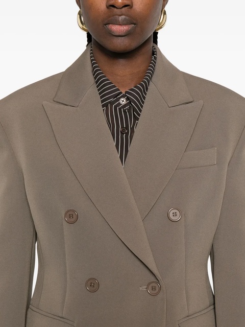 The Frankie Shop peak-lapel double-breasted blazer - Green - zdjęcie produktu nr 2