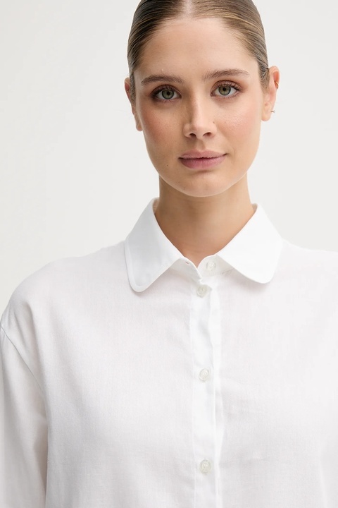 Colmar koszula bawełniana damska kolor biały relaxed z kołnierzykiem klasycznym 8431.2ZS - zdjęcie produktu nr 2