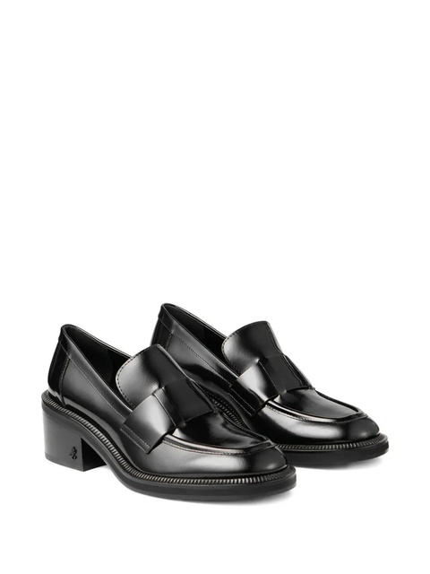 Jimmy Choo 50mm Tylor leather block-heel loafers - Black - zdjęcie produktu nr 1