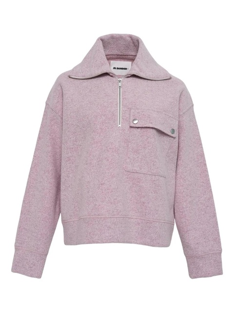Jil Sander collar pocket sweatshirt - Pink - zdjęcie produktu nr 1