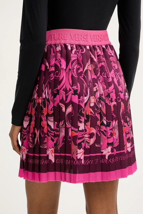 Versace Jeans Couture spódnica kolor bordowy mini prosta 79HAE8P0 NS723 - zdjęcie produktu nr 2