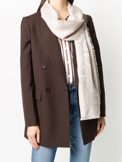Ferragamo Gancini knit scarf - Neutrals - zdjęcie produktu nr 2