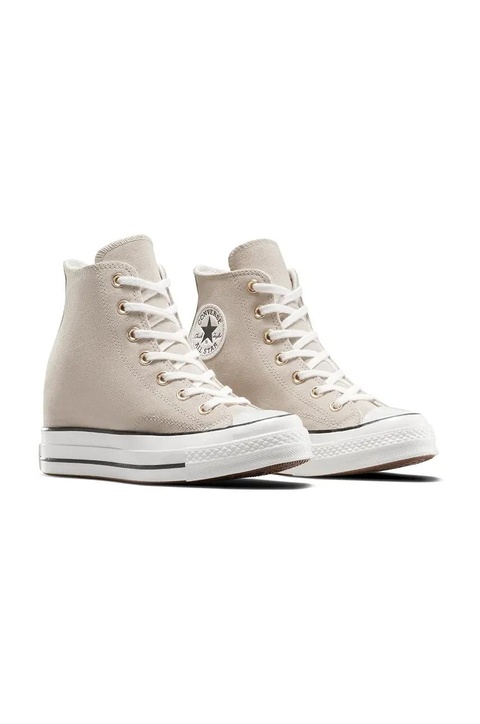 Converse trampki zamszowe Chuck 70 Wedge kolor beżowy A13833C - zdjęcie produktu nr 2