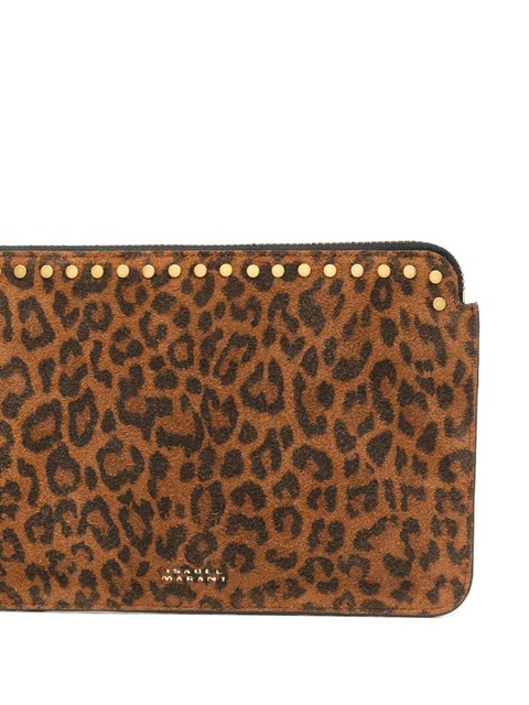 ISABEL MARANT leopard-print flat pouch - Brown - zdjęcie produktu nr 2