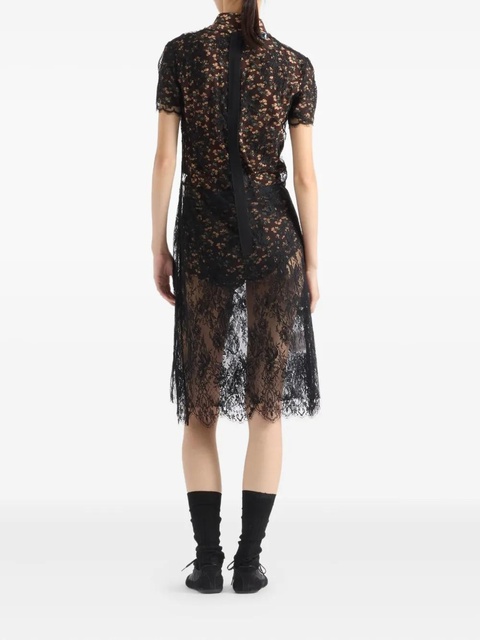 Prada scalloped lace mini dress - Black - zdjęcie produktu nr 2