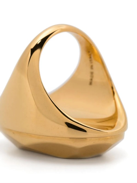 Alexander McQueen The Faceted Stone ring - Gold - zdjęcie produktu nr 2