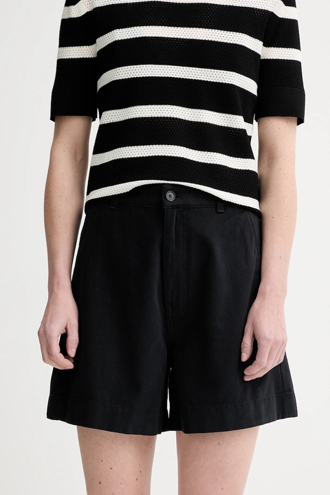 Filippa K szorty bawełniane damskie kolor czarny gładkie high waist 31423.FK - zdjęcie produktu nr 1