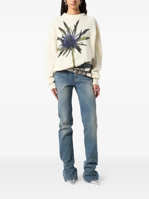Blumarine embroidered flared jeans - Blue - zdjęcie produktu nr 2