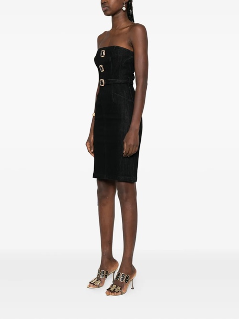 Self-Portrait buckle-detail strapless midi dress - Black - zdjęcie produktu nr 2