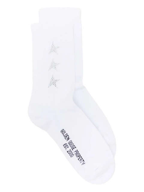 Golden Goose crystal-embellished socks - White - zdjęcie produktu nr 1