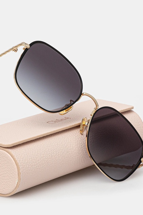 Chloé okulary przeciwsłoneczne damskie kolor złoty CH0255SK - zdjęcie produktu nr 2