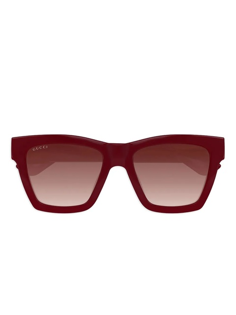 Gucci Eyewear square full-rim sunglasses - Red - zdjęcie produktu nr 1