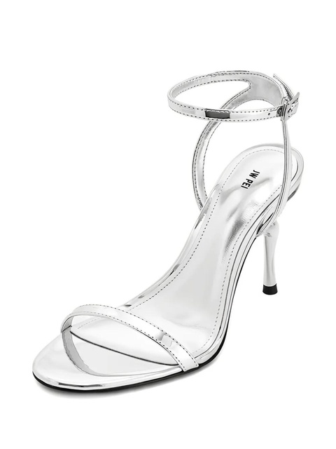 JW Pei 95mm Alivia ankle-strap sculptural-heel sandals - Silver - zdjęcie produktu nr 1