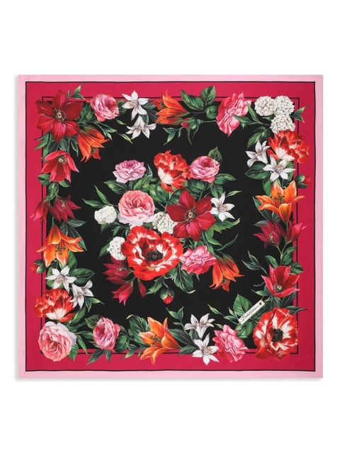 Dolce & Gabbana floral-print scarf - Black - zdjęcie produktu nr 1