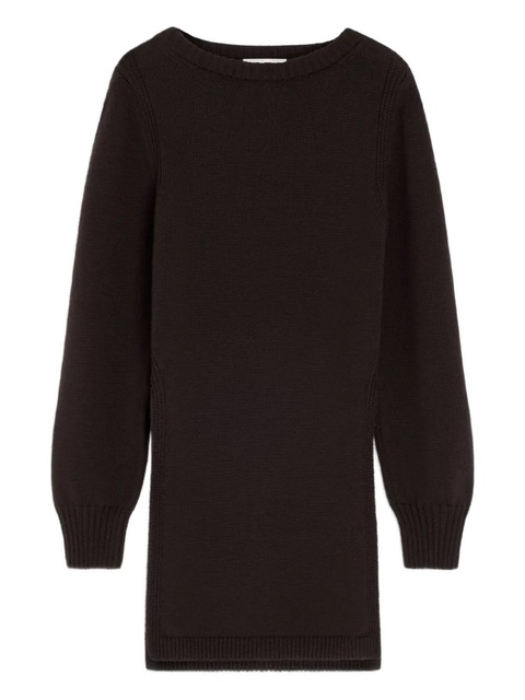 LEMAIRE side-slit crew-neck sweater - Brown - zdjęcie produktu nr 1