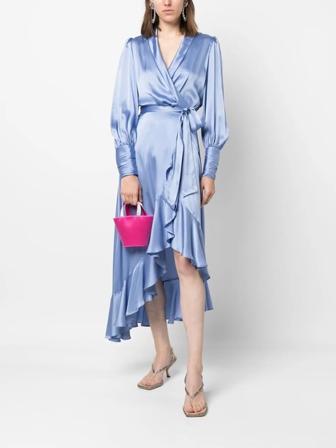 Amina Muaddi Rih satin bucket bag - Pink - zdjęcie produktu nr 2