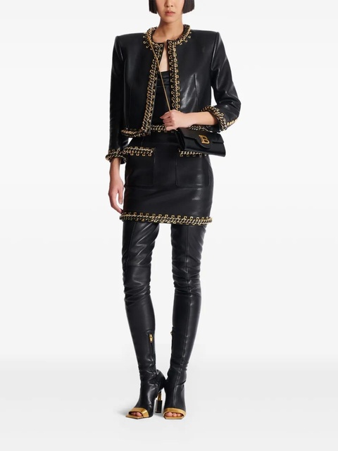 Balmain chain-detail mini skirt - Black - zdjęcie produktu nr 2