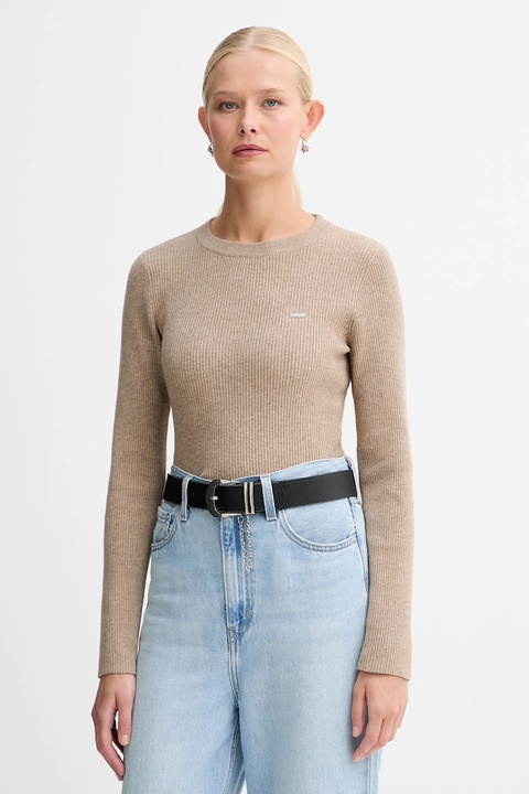 Levi's sweter damski kolor brązowy A0719 - zdjęcie produktu nr 1
