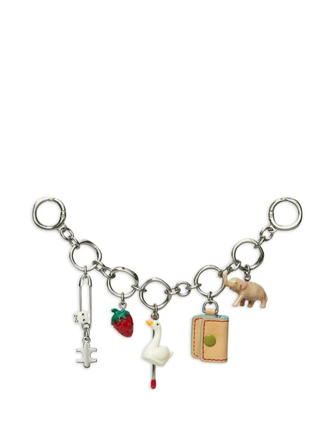 Tory Burch multi-charm keyring - Silver - zdjęcie produktu nr 1