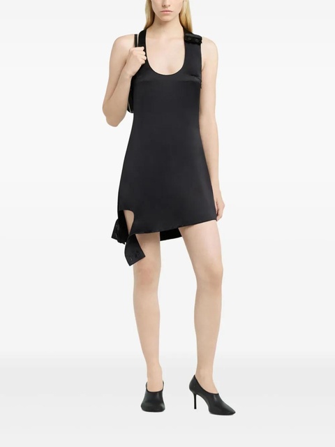 Courrèges double-buckle satin dress - Black - zdjęcie produktu nr 2