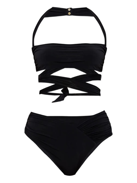 Balmain wrap-effect halter bikini - Black - zdjęcie produktu nr 1