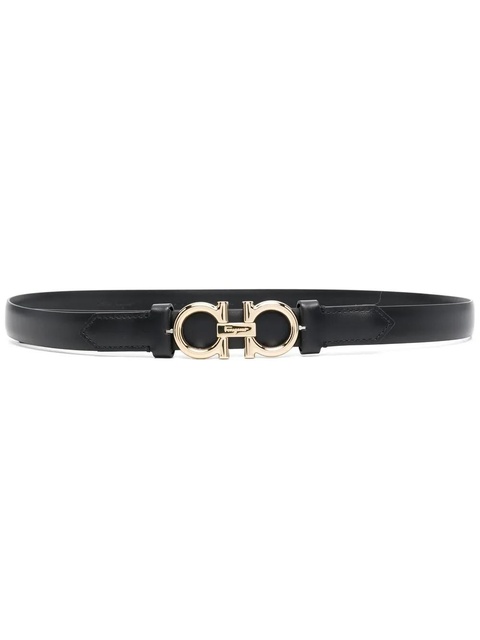 Ferragamo Gancini-buckle leather belt - Black - zdjęcie produktu nr 1