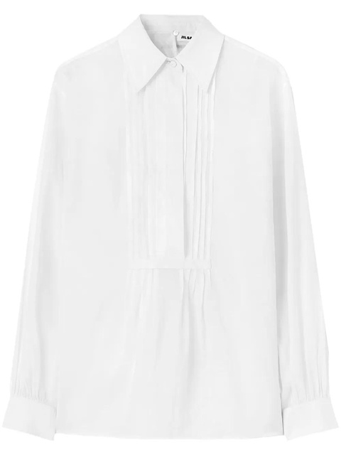 Jil Sander pleated cotton shirt - White - zdjęcie produktu nr 1