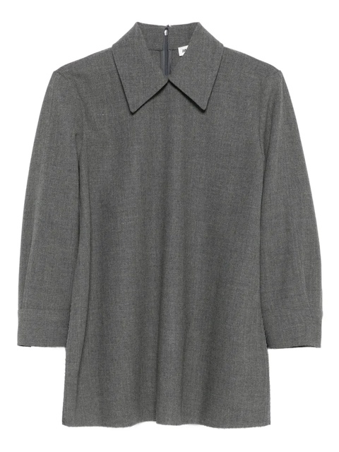 Jil Sander three-quarter-sleeve collared top - Grey - zdjęcie produktu nr 1