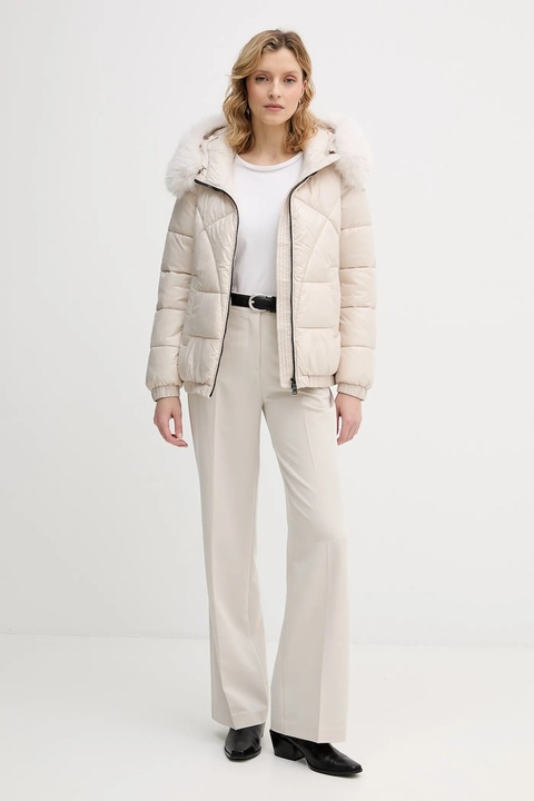 Geox kurtka BACKSIE kolor beżowy zimowa W5628S T3121 - zdjęcie produktu nr 2