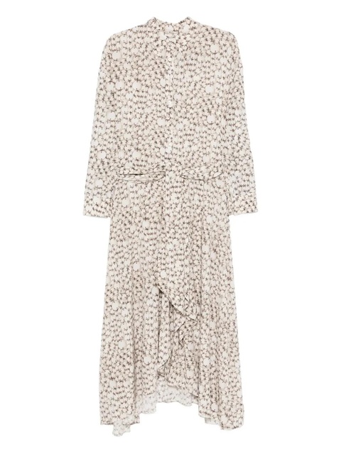 ISABEL MARANT all-over printed silk dress - Neutrals - zdjęcie produktu nr 1